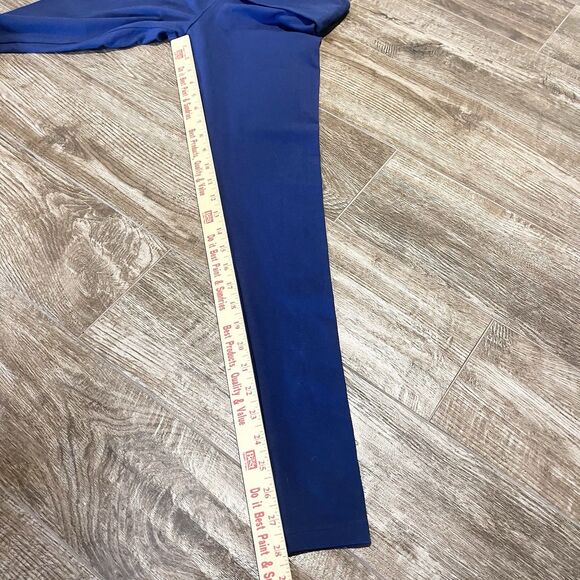 Victoria Secret PINK Leggings Womens XS Midnight Navy Blue Mid Rise Foldover - Picture 4 of 11